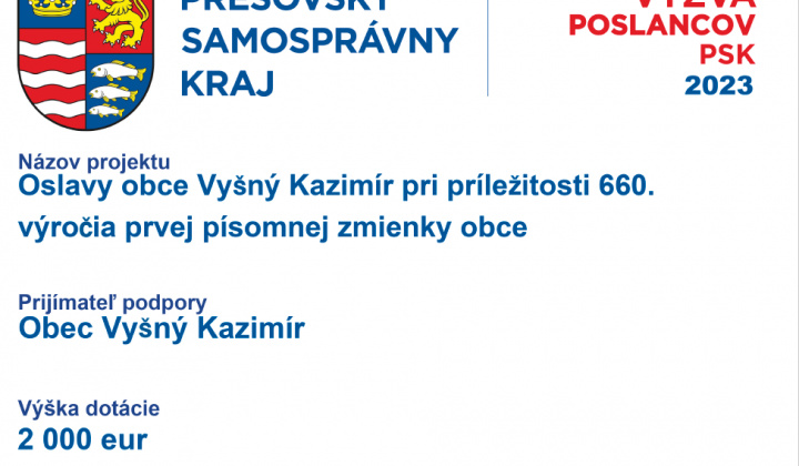 Fotka - Oslavy obce Vyšný Kazimír pri príležitosti 660. výročia prvej písomnej zmienky obce