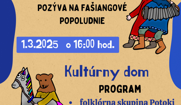 Fotka - Pozvánka FAŠIANGY 1.3.2025